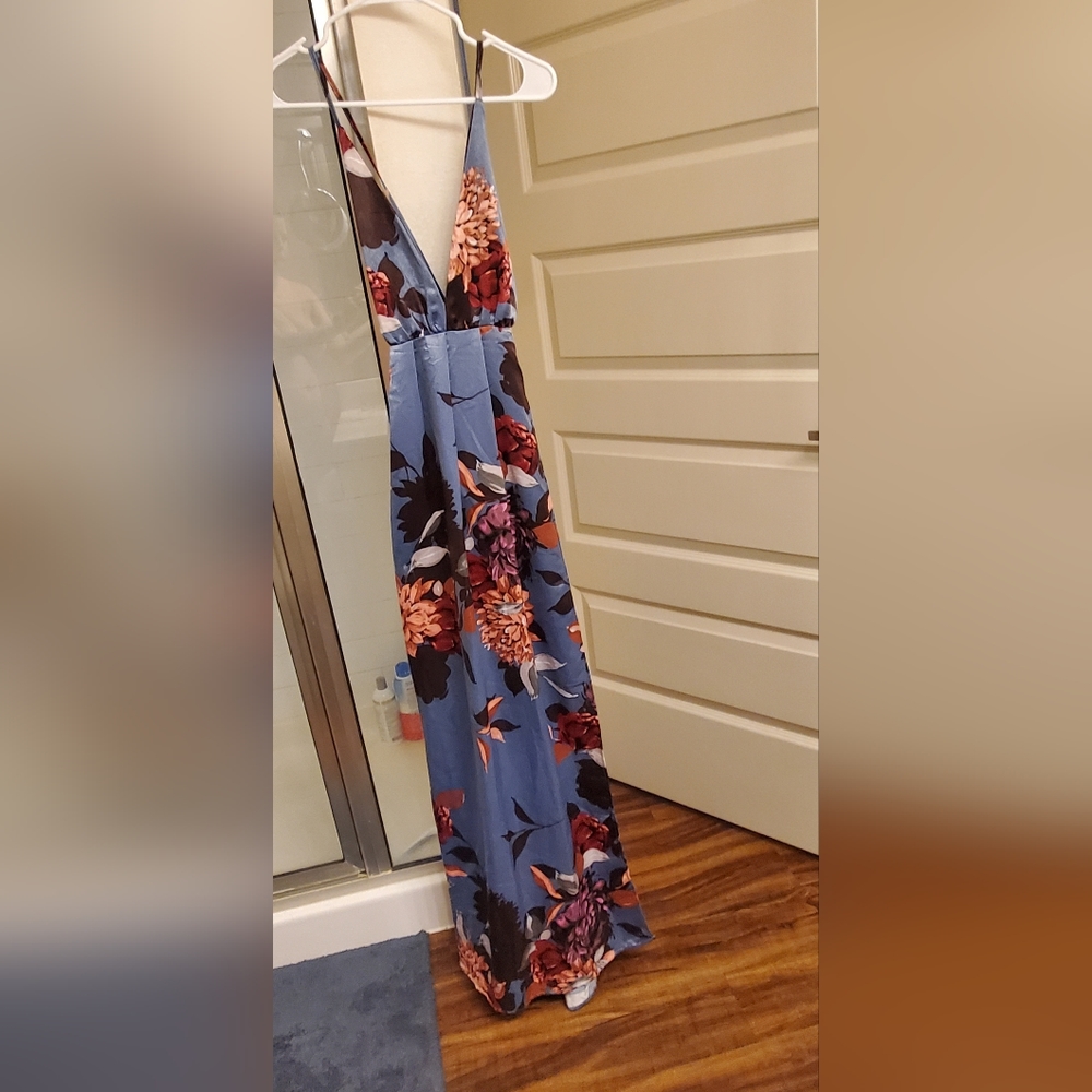 NWT satin floral maxi dress
